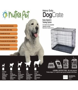 Nutrapet Double Door Crate W Divider Panel Extra Small 62*44*51.5 Cms