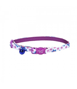 Coastal 3 and Safe Cat Flower Frenzy Adj.Breakaway Collar Purple