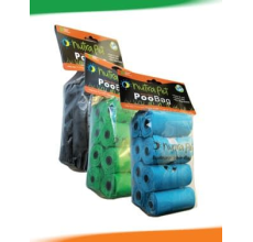 Nutrapet Black Poo Bags 8 Rolls with Header Card