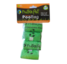 Nutrapet Green Poo Bags 4 Rolls Header card