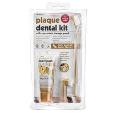 Petkin Plaque Dental Kit Peanut Butter Flavour