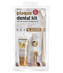 Petkin Plaque Dental Kit Peanut Butter Flavour