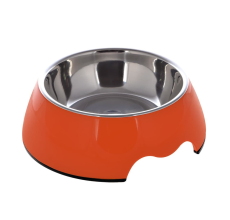 Nutrapet Melamine Round Bowl Orange S: 14*4.5 Cms 160/ml 5.4oz