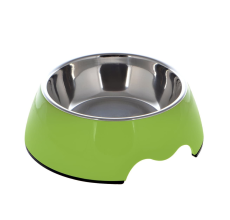 Nutrapet Melamine Round Bowl Dull Green L:22 * 7.5Cms 700/ml 23.6oz