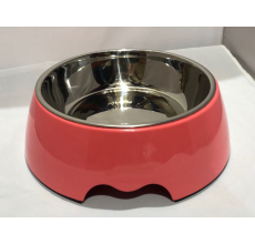 Nutrapet Melamine Round Bowl Peach L:22 * 7.5Cms 700/ml 23.6oz