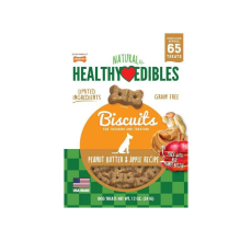 Healthy Edible Grain Free Biscuit Peanut Butter and Apple Flavor 12 oz