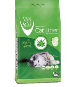 Van Cat White Bentonite Clumping Cat Litter Aloe Vera 5Kg