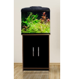 Aqua One AquaVue 580 Black 58x32x74cm Black Gloss Reversible Door (walnut) AQUARIUM ONLY