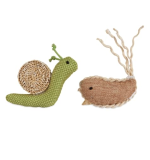 Petmate Jackson Galaxy Marinater Toy Snail/Narwhal 2-Pack