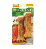 Nylabone Healthy Edibles Longer Lasting Roast Beef 2Ct Card Petite Edible Treats