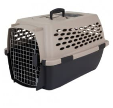 PETMATE VARI KENNEL 32" 30-50LBS ~ BLEACHED LINEN & BLACK (IATA APPROVED)