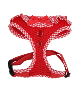 PUPPIA VIVIEN HARNESS A RED S Neck 9.5" Chest 12-17.5"