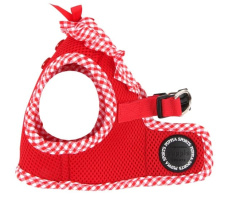 PUPPIA VIVIEN HARNESS B RED L Neck 11.41" Chest 16.92"