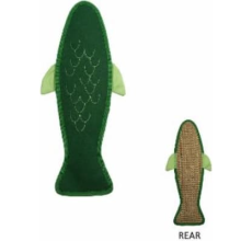 Pet Stages Felt Sisal Fish Scratcher Grn-