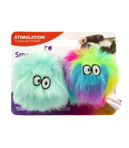 SmartyKat® Fuzzy Friends™ Set of 2 Plush Ball Cat Toys