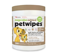 Petkin Extra Mega Valu Oatmeal Petwipes 200ct