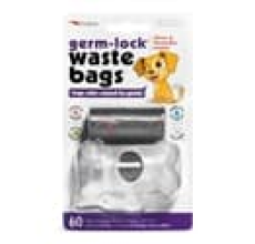 Petkin Germ-Lock Waste Bags - 60ct with dispenser