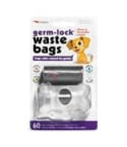 Petkin Germ-Lock Waste Bags - 60ct with dispenser