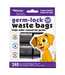 Petkin Germ-Lock Waste Bags Lavender - 240ct