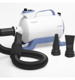 Shernbao Cyclone Single Motor Dryer With heating unit With 3pcs Blower Nozzles and Flexible Hose (φ40mm) White Blue UK Plug