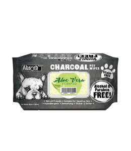 Absolute Pet Absorb Plus Charcoal Pet Wipes Aloe Vera 80 sheets