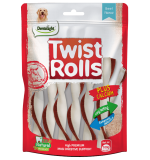 Dentalight 5" Twist Rolls beef flavour M 100g/bag