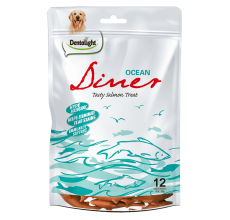 Dentalight 3" Ocean Diner tasty salmon treat ×12pcs 108g
