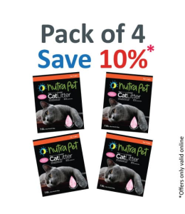 Nutrapet Cat Litter Silica Gel 7.6L- Baby Powder Scent - PACK OF 4