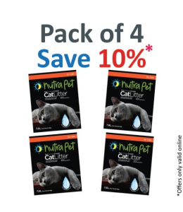 NutraPet Cat Litter Silica Gel 7.6L - (Non -Scented) - PACK OF 4