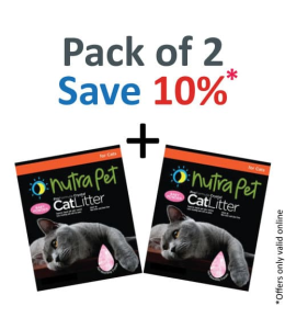 Nutrapet Cat Litter Silica Gel 16L- Baby Powder Scent - PACK OF 2