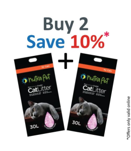 Nutrapet Cat Litter Silica Gel 30L 20KGS- Baby Powder - PACK OF 2