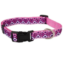 Petmate Aspen Pet Dog Collar 5/8"X10-14" Purple Geo