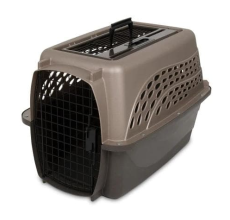 Petmate 2 Door Top Load Kennel 24” Up To 15Lbs (Metalic Pearl Tan/Coffee Grounds) (IATA APPROVED)