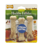 Nylabone Healthy Edibles Longer Lasting Roast Beef-Chicken-Bacon Variety 3Ct Card Petite Edible Treats