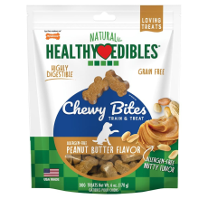 Nylabone Healthy Edibles Chewy Bites Peanut Butter Flavor 6 oz