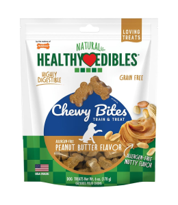 Nylabone Healthy Edibles Chewy Bites Peanut Butter Flavor 6 oz