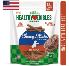Nylabone Healthy Edibles Chewy Sticks Beef Flavor 12 oz