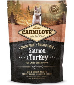 Carnilove Salmon & Turkey for Large Breed Puppies 1.5kg
