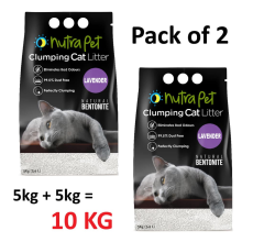 Nutrapet Lavender White Compact Cat Litter 5KG - (Pack of 2)