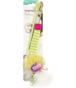 SmartyKat® Silly Swinger Feather and Catnip Wand Cat Toy