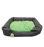 Nutrapet L-86Cm W-65Cm H-19Cm Lounger Bed Black & Green L Dog & Cat beds