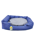 Nutrapet L-86Cm W-65Cm H-19Cm Lounger Bed Navy & Grey L