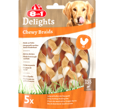 8in1 Delights Chewy Braids XS/S, 5 pcs, 75 g