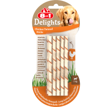 8in1 Delights Chicken Twisted Sticks 10Ct