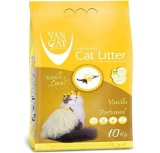 Van Cat White Bentonite Clumping Cat Litter Vanilla 10KG Compact Cat litter