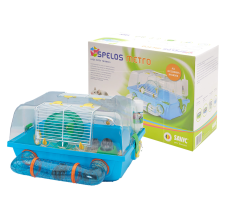 VADIGRAN Hamster cage Spelos trans/blue 42,5x38x24cm