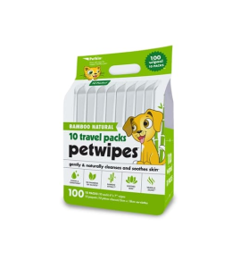 PETKIN Bamboo Travel Pack Wipes- 100 Ct