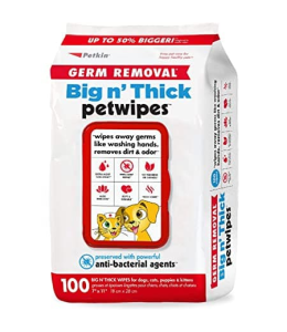 PETKIN Big Germ Pet Wipes - 100 Ct