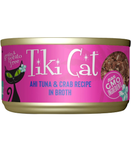 Tiki Cat Grill Wet Cat Food Hana Grill Ahi Tuna Crab - 2.8 oz. can