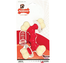 Nylabone Power Chew Double Bended Bone Bacon (All Nylon) Petite Nylon Chews